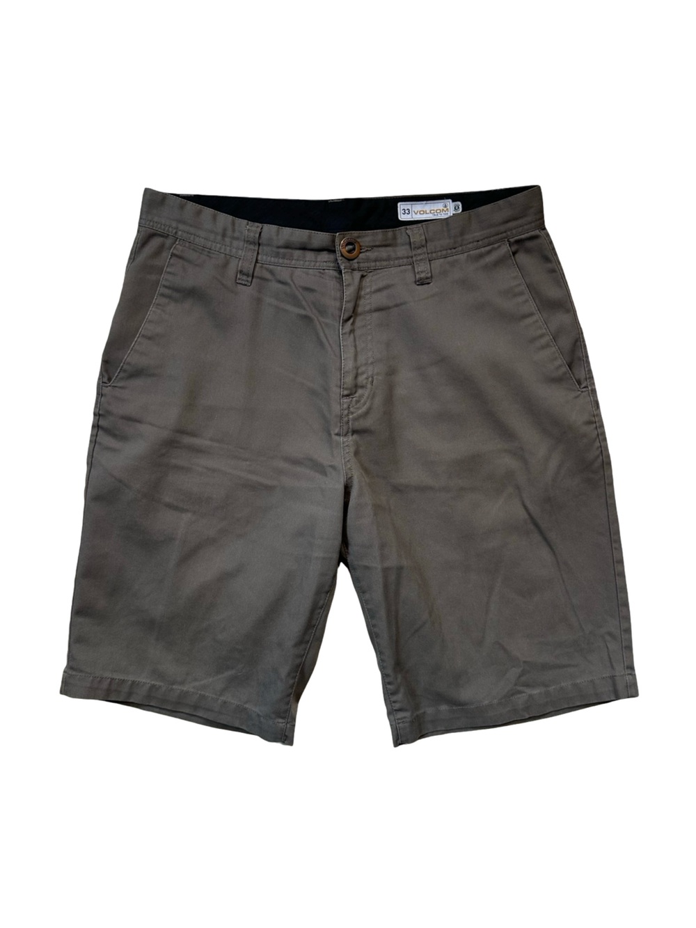 Volcom Men’s Billow Chino 10” Shorts Gray Sz 33